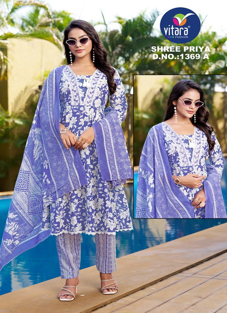 Shree Priya By Vitara Cotton Printed Top Bottom With Dupatta Orders In India